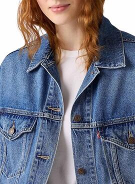 Jeansjacke Levis XL Trucker blau für Damen.