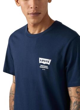 Levis T-Shirt Pizza in Marineblau für Herren