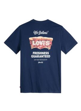 Levis T-Shirt Pizza in Marineblau für Herren