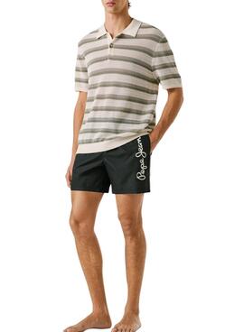 Badehose Pepe Jeans Logo Schwarz für Herren