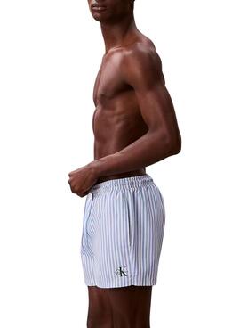 Badehose Calvin Klein Jeans Penny Stripe Blau für Herren