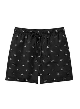 Schwarze Calvin Klein Jeans Covered Badehose für Herren.