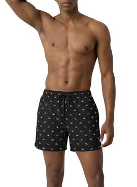 Schwarze Calvin Klein Jeans Covered Badehose für Herren.