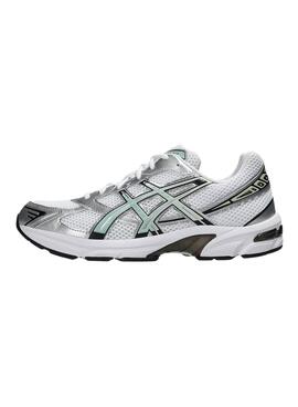 Sneakers Asics Gel 1130 weiß und türkis für Damen.