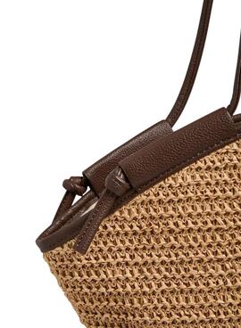 Tasche Pieces Ballan Baga beige für Damen