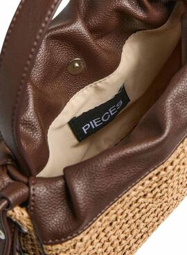 Tasche Pieces Ballan beige für Frauen