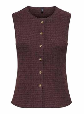 Weste Only Ilse in brauner Struktur für Frauen