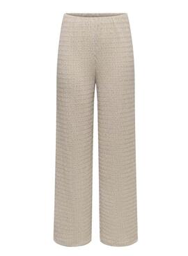 Hose Only Ilse Struktur beige für Damen
