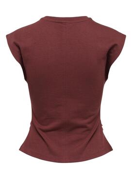 Top Only Marie gerafft Granat für Damen