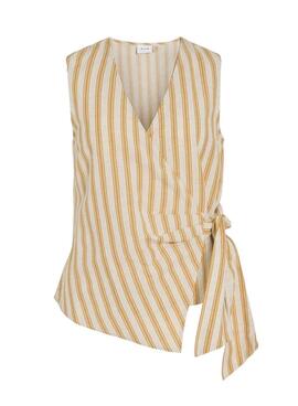 Top Vila Prisilla gelbe Streifen für Damen