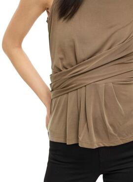 Top Vila Modala in Braun für Damen