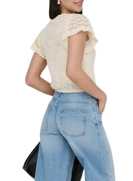 Top Only Stern beige für Damen