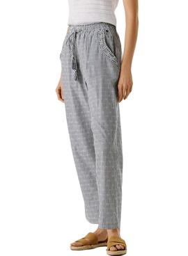 Pepe Jeans Claribel gestreifte Hose in Blau für Damen