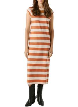 Kleid Pepe Jeans Lila, Beige und Orange für Damen