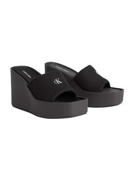 Keilabsatzsandale Calvin Klein Jeans Wedge 70 Schwarz für Damen