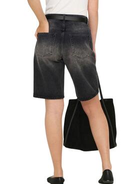 Schwarze Only Mate Jeans-Bermudas für Damen