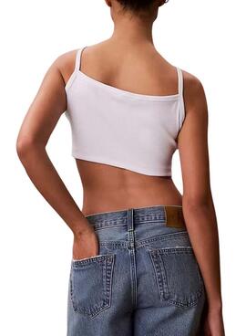 Crop Top Calvin Klein Jeans Baby weiß für Damen.