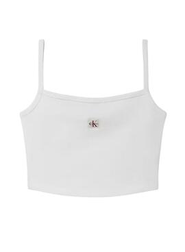 Crop Top Calvin Klein Jeans Baby weiß für Damen.