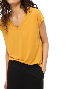 T-Shirt Vila Vimodala Senf für Damen.