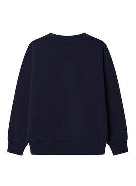 Sweatshirt Pepe Jeans Michael Logo in Marineblau für Jungen.