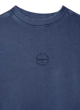 Sweatshirt Pepe Jeans William in indigo blue for boys.