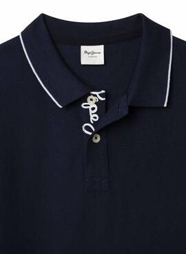 Polo Pepe Jeans Hayden básico blau für Jungen.