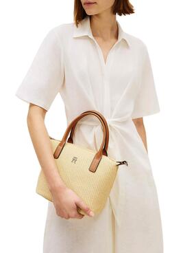 Tasche Tommy Hilfiger Popette Mini Raffia für Damen