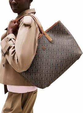 Handtasche Tommy Hilfiger Monoplay Tote Braun für Damen