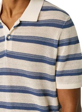 Polo Pepe Jeans Florian blau gestreift für Herren