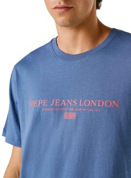 T-shirt Pepe Jeans Summer Logo blau für Herren.