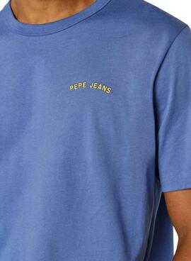 T-Shirt Pepe Jeans Sion Blau für Herren.