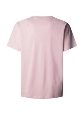 T-Shirt Pepe Jeans Eggo in Rosa für Herren.