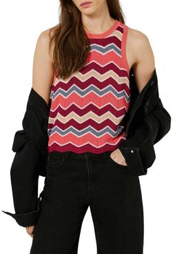 Top Pepe Jeans Kasha rosa für Damen.