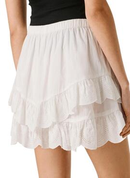 Rock Hose Pepe Jeans Camila weiß für Damen