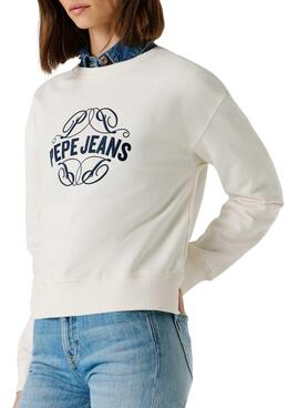 Sweatshirt Pepe Jeans Maat weiß für Damen