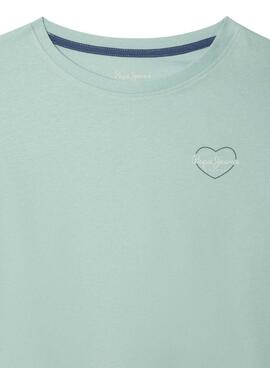 T-shirt Pepe Jeans Giana in Türkisblau für Mädchen.