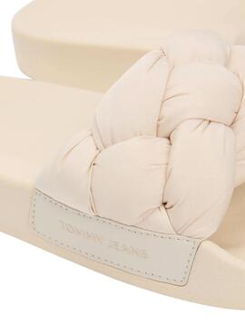 Tommy Jeans Zehentrenner mit geflochtener beige Zehenkappe für Damen