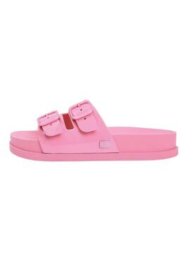 Tommy Jeans Komfort Jelly Flip-Flops mit rosa Schnallen für Damen