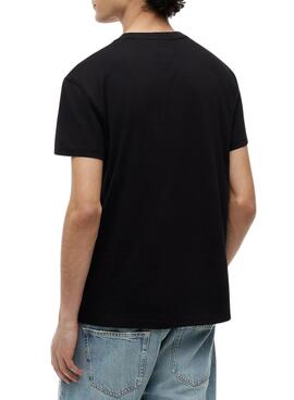 T-Shirt Tommy Jeans Sflag schwarz für Herren