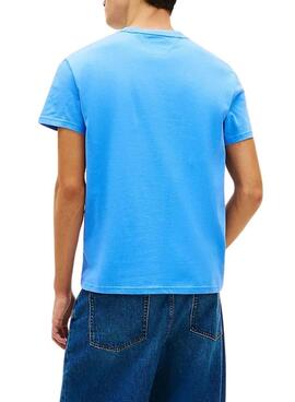 T-Shirt Tommy Jeans Big Flag blau für Herren