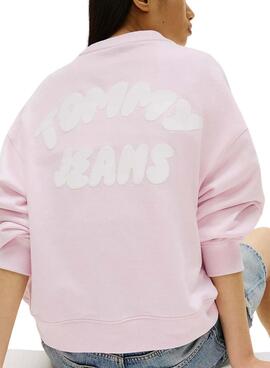 Tommy Jeans Bubble rosa Kapuzenpullover für Damen