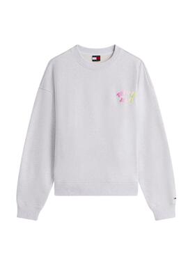 Tommy Jeans Bubble Hoodie grau für Damen