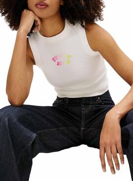 Top Tommy Jeans Bubble weiß für Damen