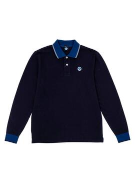 Polo North Sails LS Blau Herren