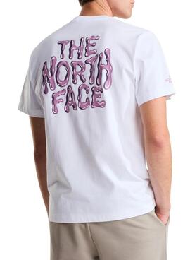 T-Shirt The North Face Drip Logo in Weiß für Herren.