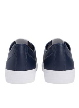 Turnschuhe Tommy Jeans aus Archivleder mit Marine-Logo für Herren