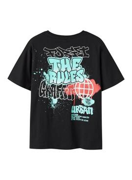 T-shirt Name It Flynn in Schwarz für Jungen.