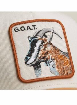 Mütze Goorin Bros The Goat in Weiß und Senfgelb für Herren