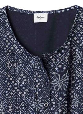 Kleid Pepe Jeans Imabel Marineblau für Mädchen.