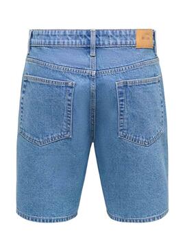 Bermudas Only and Sons Sedge Mittelblau Denim für Herren